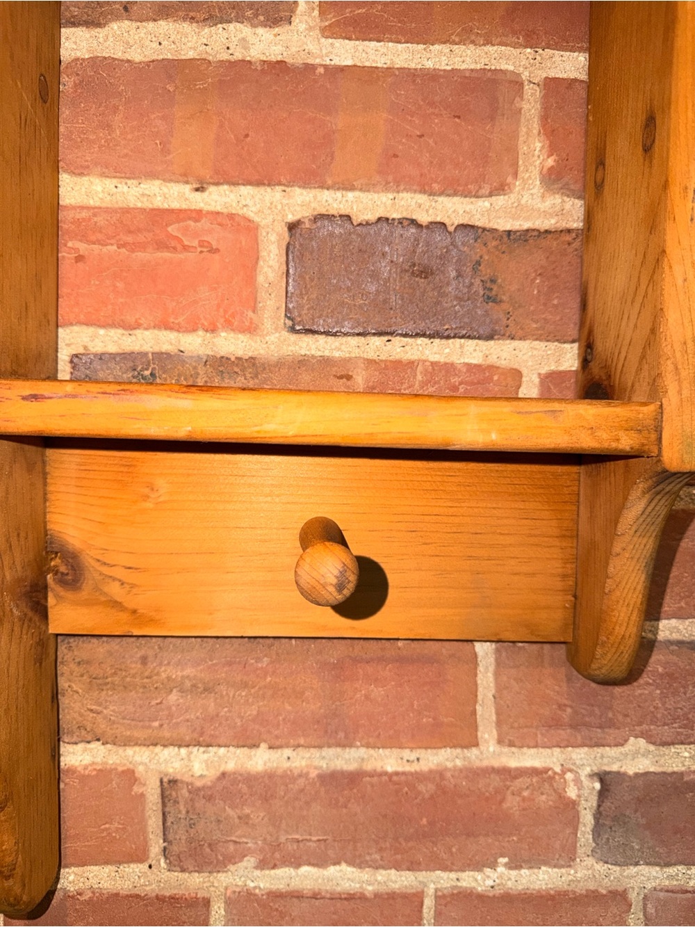 3 Tier Wood Wall Shelves Curio Shadow Box Display Hooks Trinket Knick Knacks - Picture 6 of 13